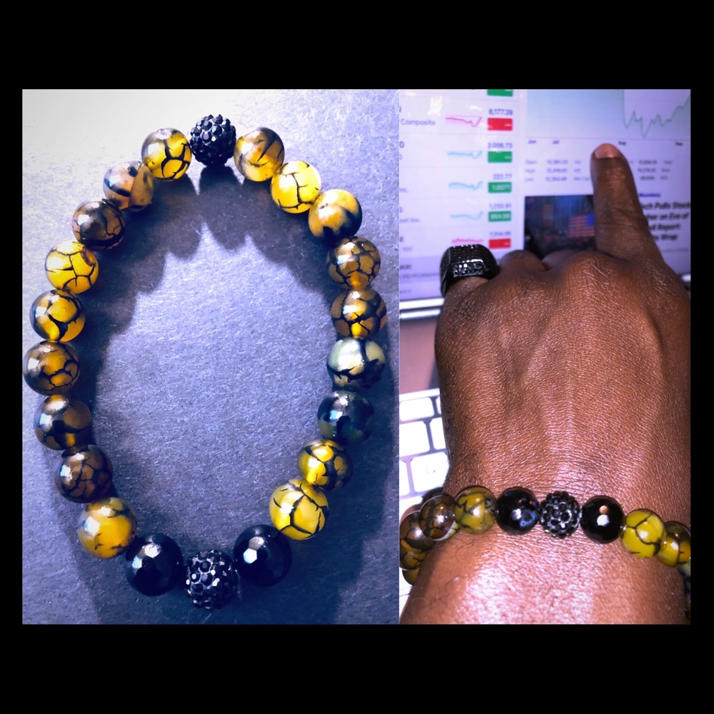Luxury Natural Stone Bead Bracelet Set.
